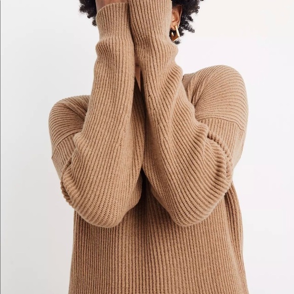 Madewell Relaxed V-Neck Ribbed Sweater Dress - Picture 12 of 12